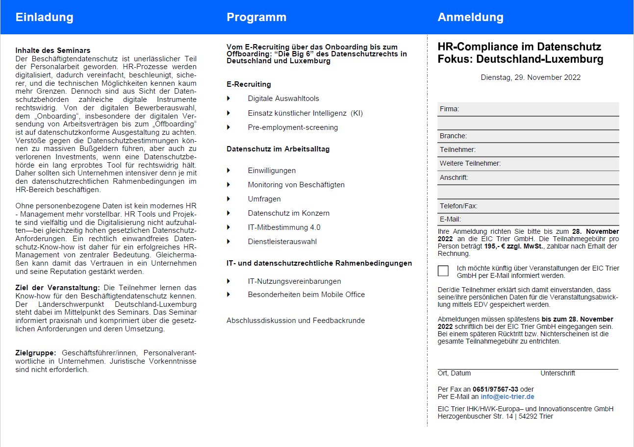 HR Compliance im Datenschutz DE LUX page2