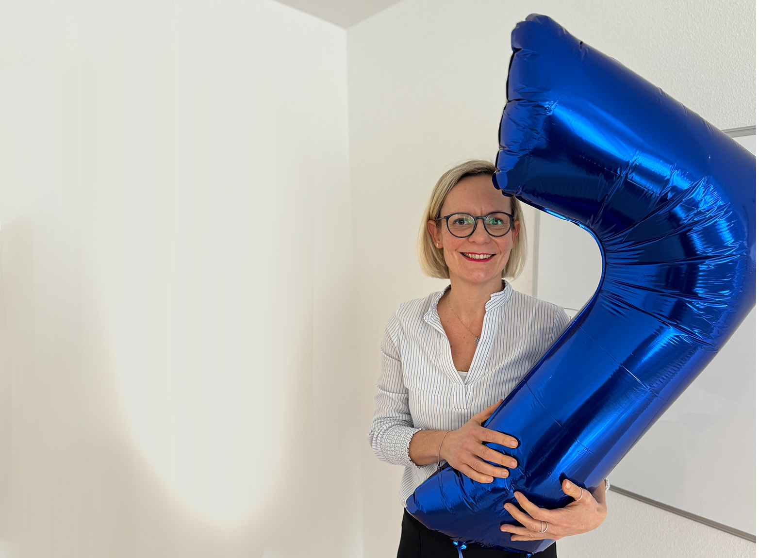 Sandra Dury mit Ballon
