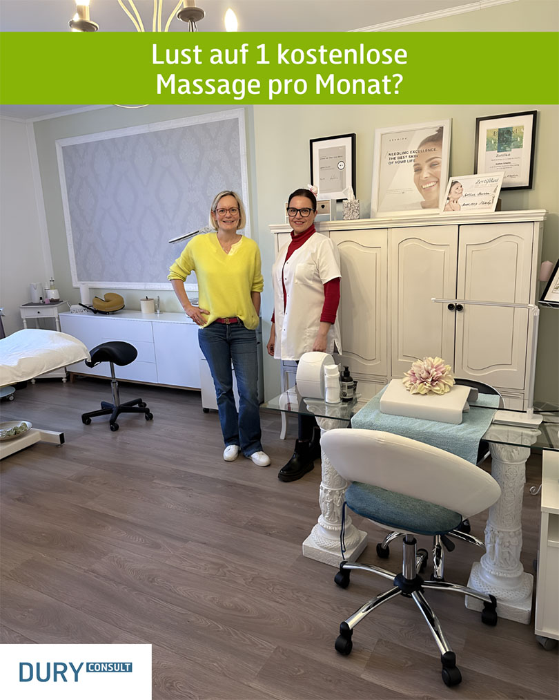 Lust auf eine kostenlose Massage im Monat?