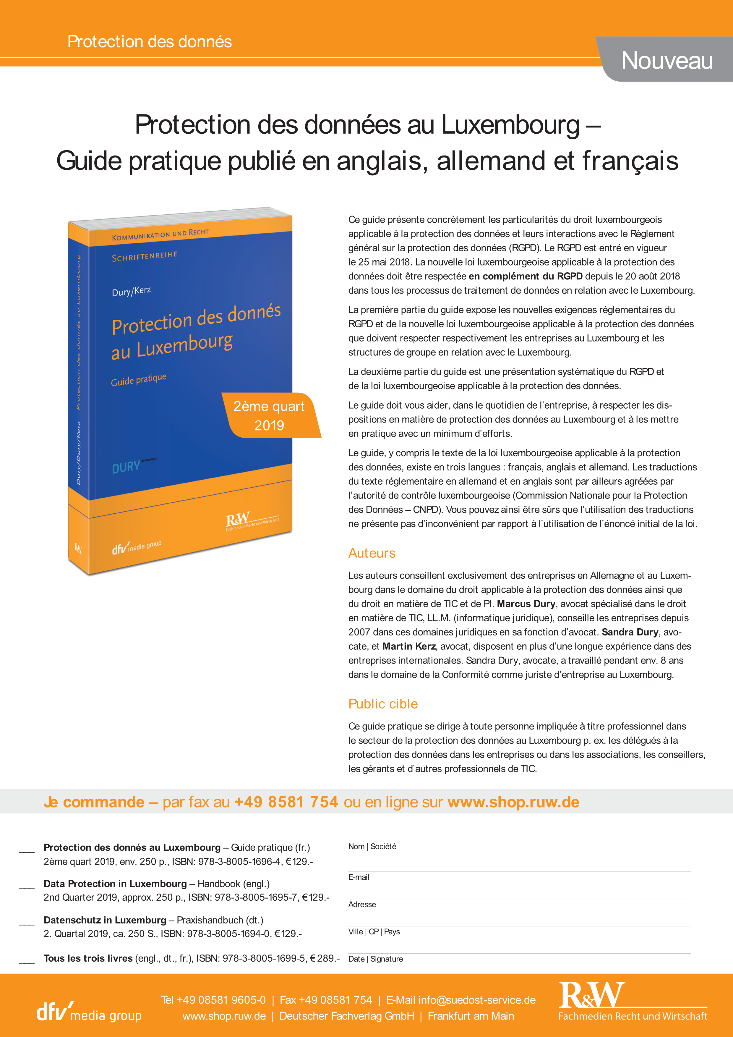 Flyer Guide pratique Protection des donnes au Luxembourg