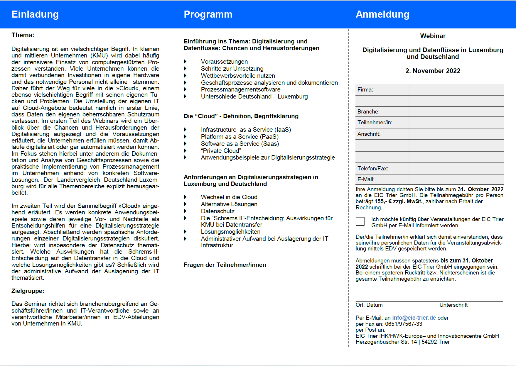 Webinar Digitalisierung und Datenflüsse Seite 1 11 2022 Seite 2